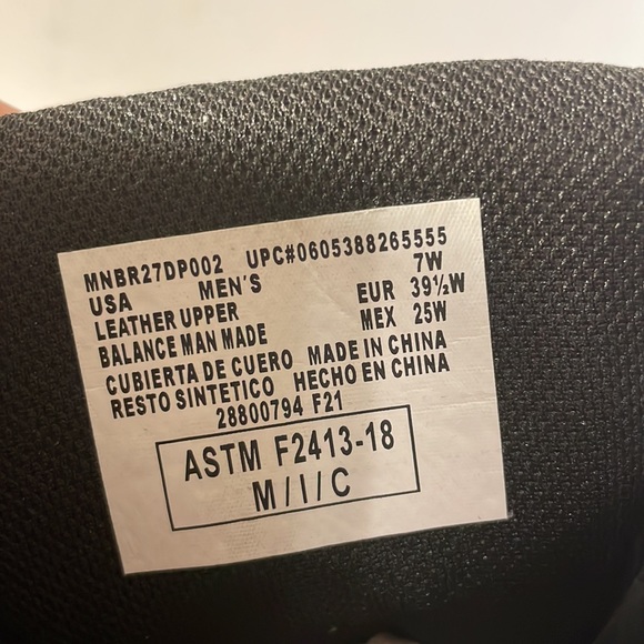 Brahma Mens Black Steel Toe Work Boot - Thinsulate Water Resistant Size 7W - Picture 7 of 7